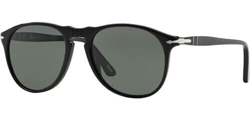 Persol PO9649S 95/58 Sunglasses Polarized Black Pilot w/ Glass Lens - $279.00
