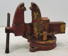 *PV) Vintage Yost Swivel Machinist Bench Vise 3.5&quot; Jaws USA - £96.74 GBP