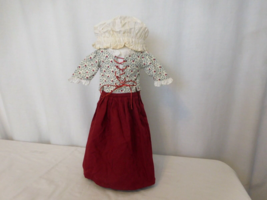 American Girl Doll FELICITY&#39;s Burgundy School Outfit Pleasant Co 1997 with Hat - £45.94 GBP