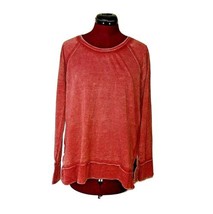 Style &amp; Co Top Crimson Wash Women Distressed Size Small Side Split - £30.51 GBP