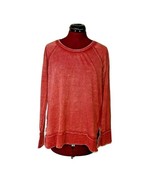 Style &amp; Co Top Crimson Wash Women Distressed Size Small Side Split - £30.26 GBP
