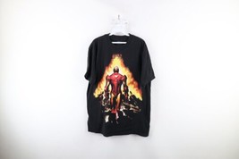 Vintage Marvel Comics Mens XL Faded Iron Man Short Sleeve T-Shirt Black Cotton - £34.79 GBP