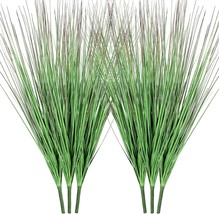 27&quot; Artificial Plants Greenery Wheat Grass for Indoor Outdoor UV Resistant Reali - £57.84 GBP