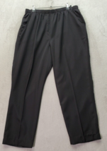 Alia Pants Women&#39;s Petite 14 Black Polyester Pockets Straight Leg Elastic Waist - £14.57 GBP