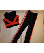 HALLOWEEN COSPLAY AUTHENTIC CHEERLEADER CHEER OUTFIT PANTS &amp; TOP JR LARGE - $68.43 CAD