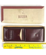 Buxton Vintage Saddle Leather Stitchless Billfold Wallet +Cardtainer Ins... - £44.02 GBP