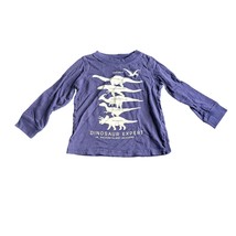 Carters Dinosaur Expert Long Sleeve Shirt 24M Cotton For Boys Blue - £11.17 GBP