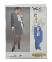 Vogue Patterns Paris Original  Sz 8-10-12 Givenchy Misses&#39; Ensemble #238... - £11.75 GBP