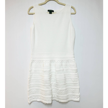 Lauren Ralph Lauren Womens Patterned Knit Dress Ivory Large - $30.69