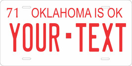 Oklahoma 1971 License Plate Personalized Custom Auto Bike Motorcycle Moped  - £8.70 GBP+
