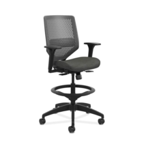 HON Solve Mid-Back Task Stool | Charcoal ReActiv Back | Adjustable... - $605.99