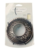 Yankee Candle Illuma Lid Jar Candle Topper Bronze Floral Sheridan - £9.40 GBP