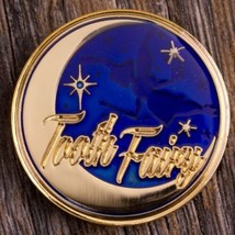 TOOTH FAIRY BLUE GOLD  ENGRAVABLE 1.75&quot; CHALLENGE COIN - £14.15 GBP