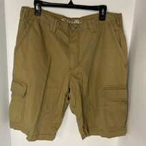 Eddie Bauer Shorts Mens Size 36 Khaki Ripstop Cargo Flat Front Hiking Go... - $38.63 CAD