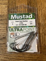 Mustad #37172NP-PN Impact Hook Weedless Hook Size 2/0-1/32oz-1pk of 4pcs-SHIP24H - £19.68 GBP