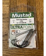 Mustad #37172NP-PN Impact Hook Weedless Hook Size 2/0-1/32oz-1pk of 4pcs... - £31.04 GBP