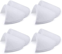 4 Pairs Black White Covered Set-In Shoulder Pads Sewing Foam Pads for Blazer Sui - £18.10 GBP