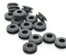7/16” ID x 5/8&quot; w 1/8&quot; Groove Rubber Wire Grommets Panel Bushings Oil Resistant - $10.21+