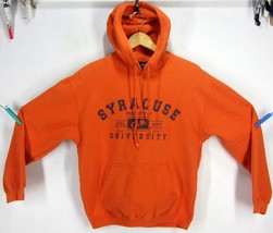 Syracuse University Graphic Cotton Blend Drawstring Hoodie Size Medium Orange - £14.78 GBP