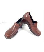 Dansko Clogs Women 42 / 11.5M Aubrey Shoes Brown Leather Pleated Wedge L... - $37.78 CAD