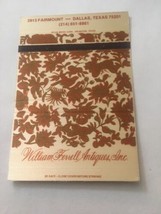 Vintage Matchbook Cover Matchcover 40 Strike SS William Ferrell Antiques... - £3.22 GBP