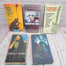 Lot Of 5 Music VHS Tapes, U2, Shania Twain, Backstreet Boys, Paris Concert - $8.98