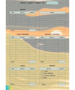 Monthly budget planner with self art theme - $3.20 CAD