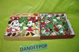 Disney Store Mickey And Minnie Mouse Santa Mrs. Claus 500 Piece Jigsaw P... - $19.79