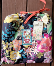 new Johnny Was Millo Floral Print Reversible Beach Blanket with Bag W65&quot; X L70&quot; - £65.02 GBP