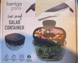 Bentgo Glass - Leak-Proof Salad Container with Large 61-oz Bowl 4-Compar... - £13.40 GBP