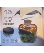 Bentgo Glass - Leak-Proof Salad Container with Large 61-oz Bowl 4-Compar... - $23.09 CAD