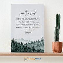 Deuteronomy 6:5-7 Wall Art Love the Lord Your God Bible Verse Scripture Art-P883 - $24.65+