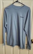 Patagonia Mens Blue Long Sleeve Regular Fit Recycled Fabric P-6 Logo Graphic M - £15.95 GBP