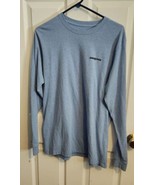 Patagonia Mens Blue Long Sleeve Regular Fit Recycled Fabric P-6 Logo Gra... - £15.20 GBP