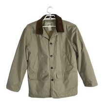 LL Bean Mens Jacket Size Medium Khaki Pockets Long Sleeve Corduroy Barn ... - £49.27 GBP