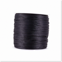 75m Black Nylon Thread Rattail Cord Trim - High-Quality Chinese Knot Rattail Kum - $24.74