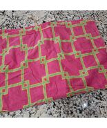 Vintage Tommy Hilfiger Lattice Pink Green sham pillowcase cover cotton s... - $456.69 MXN