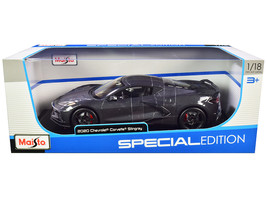 2020 Chevrolet Corvette Stingray C8 Dark Gray Metallic with Racing Strip... - $65.99