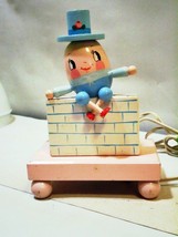 Vintage 1960s Wood Humpty Dumpty kids Nursery Night Light - £23.98 GBP