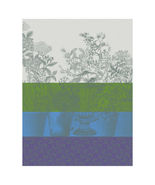 Le Jacquard Francais Foraison Raye Blue Floral Cotton Tea Kitchen Towel  - £22.45 GBP