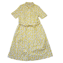 NWT Boden Anastasia in White Lemon Fruit Cotton Button Shirt Dress US 12L UK 16L - $91.08