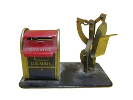 Vintage Mini Mail Box for Stamps With Letter Holder Scale Made in Japan - $74.25