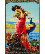6399.Liqueur Cordial medoc Peacock Victorian girl Poster.Wall Art Decora... - £12.81 GBP+