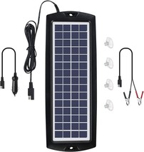 Sunway Solar Car Battery Trickle Charger &amp; Maintainer 12V Solar Panel Power - $38.69
