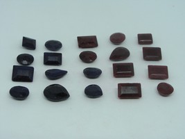 220Carats 20 Pieces Mix Ruby Sapphire Color Enhanced Gemstones Pack Lot EL1326 - £47.36 GBP