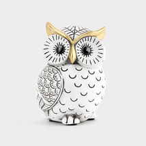 Owl Statue Home Decor Accent: Modern Boho Shelf Decoration - £18.58 GBP