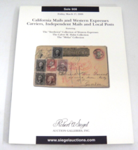 Siegel Stamp Auction Catalog California Mails Western Express Carriers Locals - £7.49 GBP