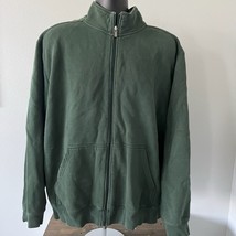Vintage LL Bean Mens XXL Full Zip Faded Distressed Hoodie Heavyweight Da... - $29.69
