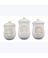 Ceramic Tree of Life Canister 3 pcs/set - $175.85 CAD
