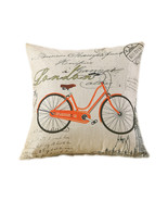 home decorative bicycle pattern imitation linen sofa back cushion beddin... - £10.94 GBP